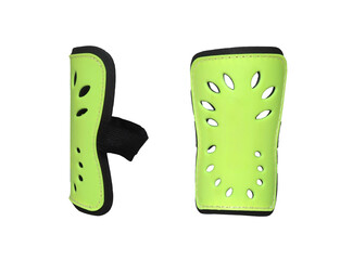 fottball shin guards isolated on white background