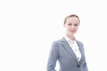 スーツを着た笑顔のビジネスウーマン