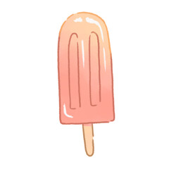 Peach Popsicle Clipart