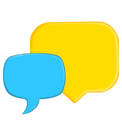 Illustration of a speech bubble indicating conversation
