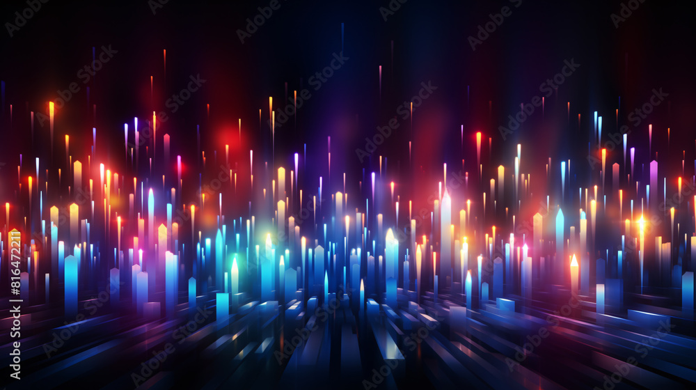 Poster 3d color future technology abstract background