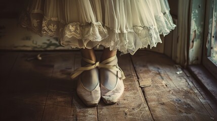 Free photo dress and ballet shoes