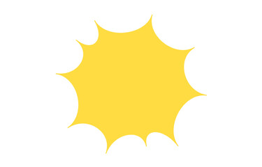 シンプルなギザギザのふきだし･バクダン【ベクターイラスト素材】