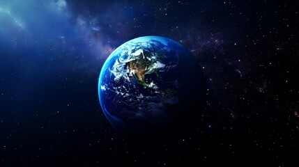 Fototapeta premium portrait of planet earth horizon in space