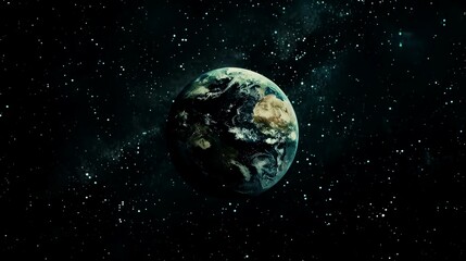 Fototapeta premium portrait of planet earth horizon in space