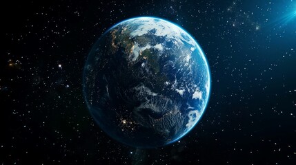 Obraz premium portrait of planet earth horizon in space