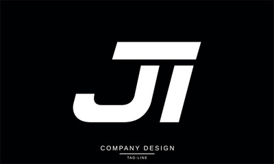 JI, IJ Abstract Letters Logo Monogram Design Font Icon Vector Initials