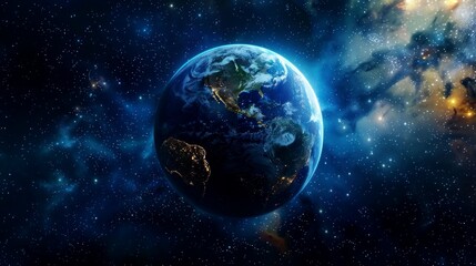 Obraz premium portrait of planet earth horizon in space