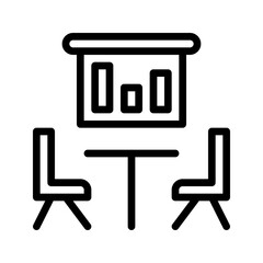 Meeting icon. outline symbol icons Suitable for website, logo, app, template and UI design.