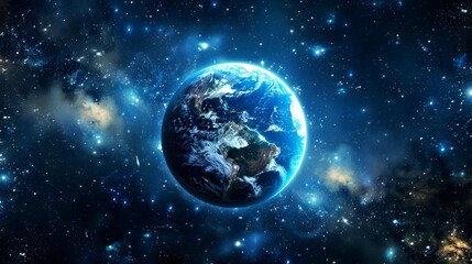 Obraz premium portrait of planet earth horizon in space