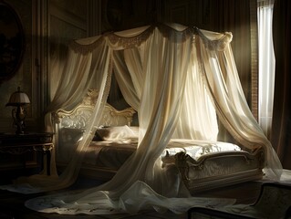Elegant Boudoirstyle Bedroom Radiating Hollywood Regency Inspired Glamour