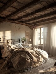 Elegant Farmhouse Bedroom Rustic Charm Meets Romantic Era Aesthetic
