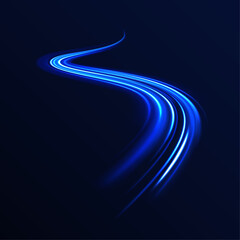 Blue stripes in the form of drill, turns and swirl. Transparent blue sparkling light line element.	 Undulate wave swirl swoosh, dynamic twisted lines. 