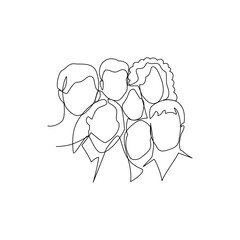 People drawn line art style