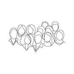 People drawn in line art style