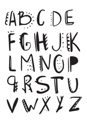 alphabet doodle