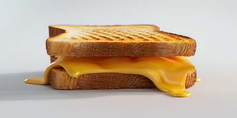 A delicious grilled cheese sandwich with melted cheese oozing out 