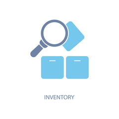inventory concept line icon. Simple element illustration. inventory concept outline symbol design.