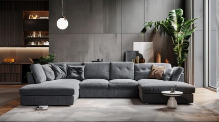 Modern Living room interior design inspiration, AI Generated Image