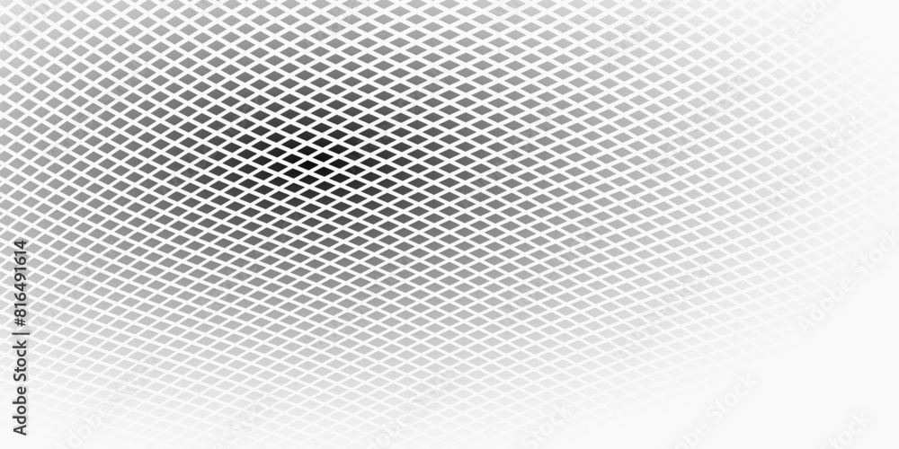 Poster semitone checkered background. disappearing and appearance gradient illustration consisting of rhomb