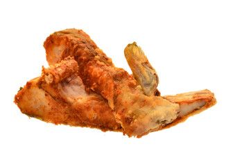 fried fish isolated on white background