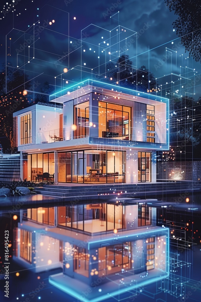 Poster controlled construction of a smart house using artificial intelligence and iot