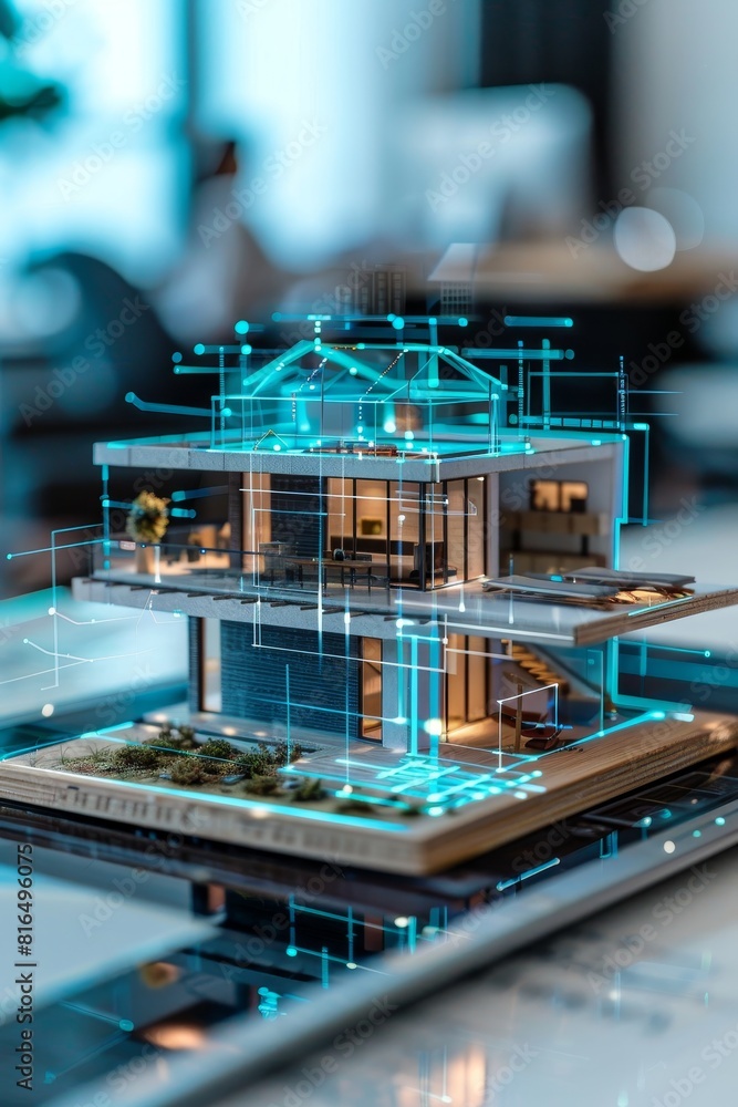 Poster controlled construction of a smart house using artificial intelligence and iot