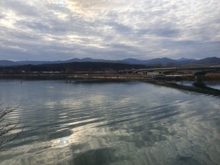 calm lake nature clouds river sunrise summer peaceful