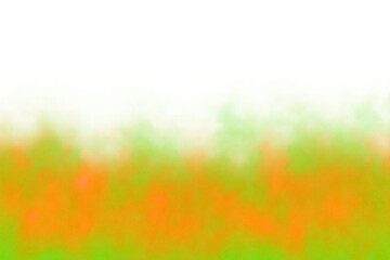 Realistic orange and green smoke smoke isolated on transparent background