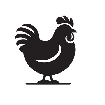 recommend clip art: chicken silhouette. Hen vector design isolated on white background.