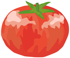 シンプルなトマトのイラスト ベクター素材