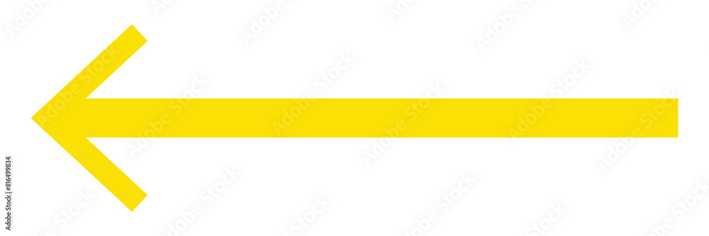 Poster long arrow vector icons. yellow long arrow pointer icon. vector, isolated. 11:11