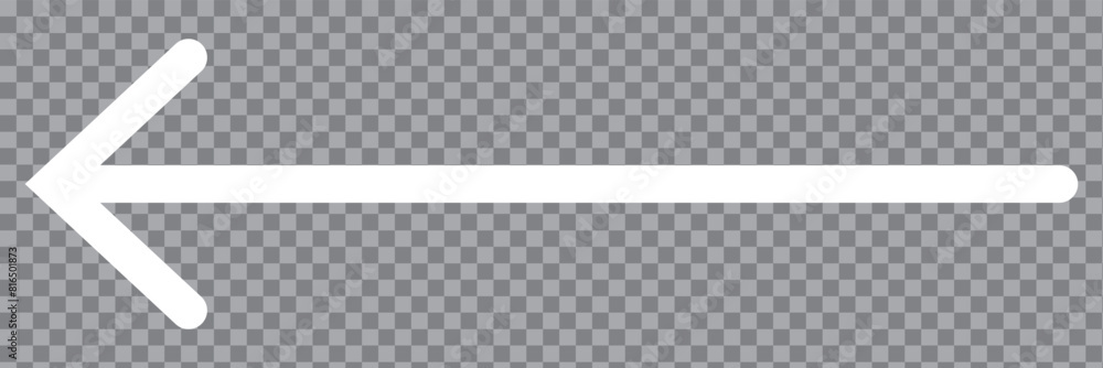 Poster white horizontal long arrow. straight white arrow cursor, horizontal element, thick pointer vector i