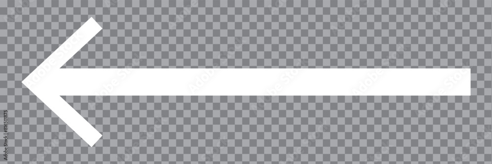 Poster straight long arrow vector icon. white long horizontal arrow. contour isolated vector arrow on a tra