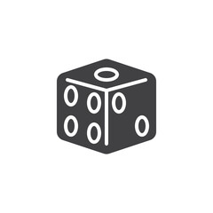 Game dice vector icon