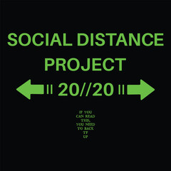 social distance design icon illustration