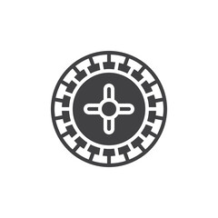 Casino roulette vector icon
