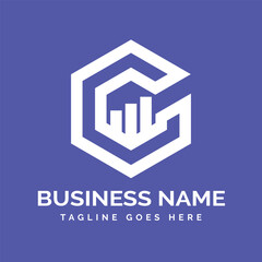 c marketing logo design icon