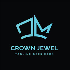 cm crown logo design icon