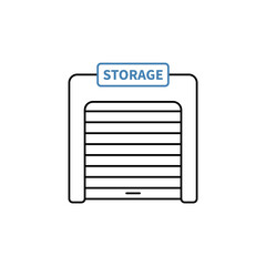 self storage concept line icon. Simple element illustration. self storage concept outline symbol design.