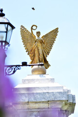 SAMUTPRAKAN, THAILAND - May 16, 2024: Statue of The Golden Angel Independence Monument at...