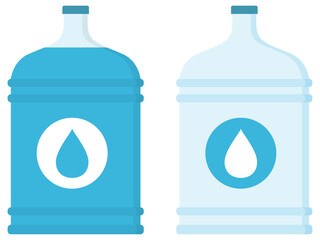 Illustration of big bottles with water