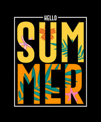 Hello Summer Vintage Summer T-shirt Design  © Miton