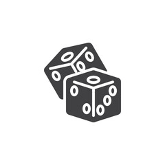 Gambling dice vector icon
