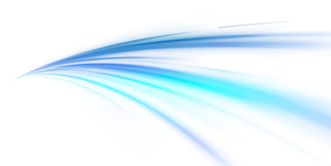 Obraz premium PNG. Light line neon swirl effect. Vector glitter light fire flare trace. Bokeh blue light glitter round wave line with sparkling particles. Magic sparkle swirl trail effect on transparent background 