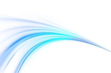 PNG. Light line neon swirl effect. Vector glitter light fire flare trace. Bokeh blue light glitter round wave line with sparkling particles. Magic sparkle swirl trail effect on transparent background	