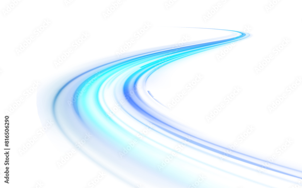 Poster png. visualization of large data traffic, dynamic high speed data flow in the form of neon line of v