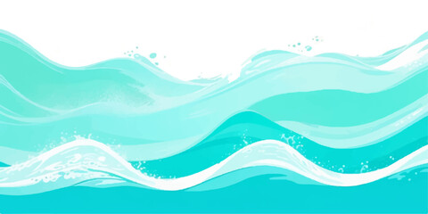 abstract soft  green abstract water color ocean wave texture background. Banner Graphic Resource as background for ocean wave and water wave abstract graphics	