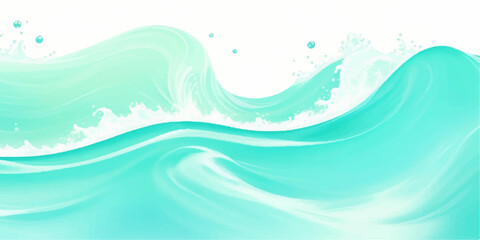 Fototapeta premium abstract soft green abstract water color ocean wave texture background. Banner Graphic Resource as background for ocean wave and water wave abstract graphics 