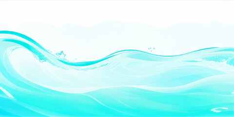 abstract soft  green abstract water color ocean wave texture background. Banner Graphic Resource as background for ocean wave and water wave abstract graphics	